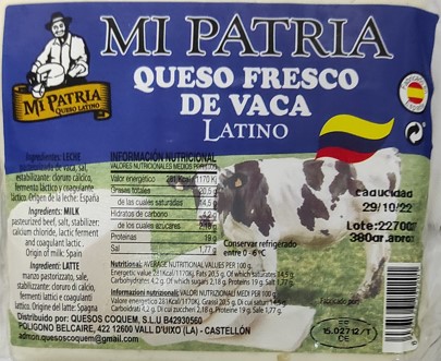 imagen queso fresco de vaca